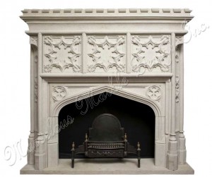 antique design marble fireplace mantle