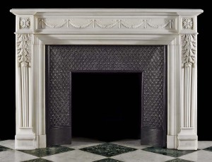 carrara marble fireplace mantel
